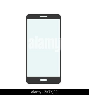 Smartphone sign symbol phone simple clip art vector illustration on white Background. black and white color cell Phone icon. Stock Vector