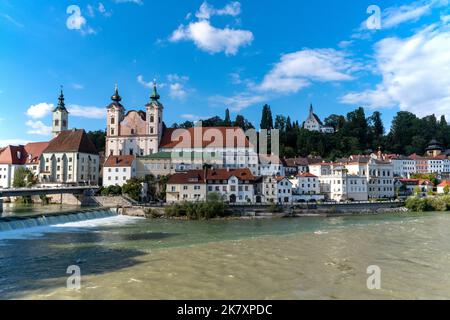 Steyr city in Upper Austria Stock Photo
