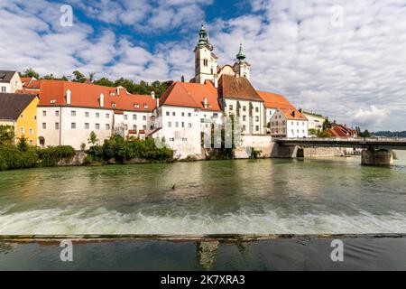 Steyr city in Upper Austria Stock Photo