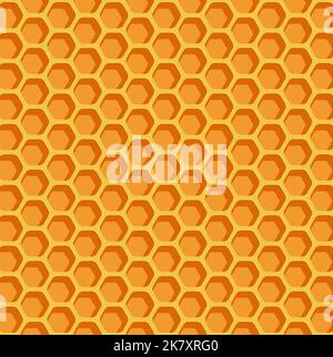 Honeycomb grid background flat illustration Stock Vector