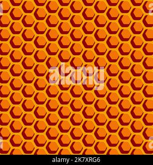Honeycomb grid background flat illustration Stock Vector