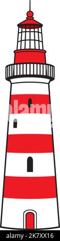 Vector Illustration of Lighthouse Color Stock Vector