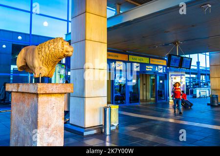 Inside Athens International Airport in in Spata Artemida Attica Greece. Stock Photo