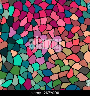 Terrazzo modern trendy colorful seamless pattern.Abstract creative backdrop with chaotic small pieces irregular shapes.Ideal for wrapping paper,textil Stock Photo