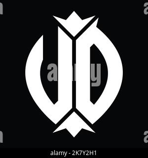 DU Logo monogram shield leaf crown element design template Stock Photo ...