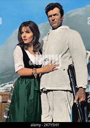 Ingrid Pitt & Clint Eastwood Film: Where Eagles Dare (USA/UK 1968) Characters: Heidi & Lt. Morris Schaffer  Director: Brian G.Hutton 04 December 1968   **WARNING** This Photograph is for editorial use only and is the copyright of MGM and/or the Photographer assigned by the Film or Production Company and can only be reproduced by publications in conjunction with the promotion of the above Film. A Mandatory Credit To MGM is required. The Photographer should also be credited when known. No commercial use can be granted without written authority from the Film Company. Stock Photo