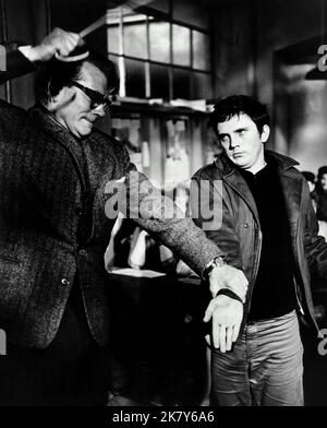 Laurence Olivier, Terence Stamp Film: Term Of Trial (1962) Characters: Graham Weir,Mitchell  Director: Peter Glenville 16 August 1962   **WARNING** This Photograph is for editorial use only and is the copyright of WARNER-PATHE and/or the Photographer assigned by the Film or Production Company and can only be reproduced by publications in conjunction with the promotion of the above Film. A Mandatory Credit To WARNER-PATHE is required. The Photographer should also be credited when known. No commercial use can be granted without written authority from the Film Company. Stock Photo