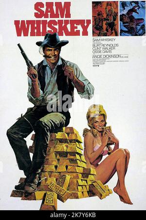 Burt Reynolds, Angie Dickinson Film: Sam Whiskey (USA 1969) Characters: Sam Whiskey,Laura Breckenridge  Director: Arnold Leven 01 April 1969   **WARNING** This Photograph is for editorial use only and is the copyright of UNITED ARTISTS and/or the Photographer assigned by the Film or Production Company and can only be reproduced by publications in conjunction with the promotion of the above Film. A Mandatory Credit To UNITED ARTISTS is required. The Photographer should also be credited when known. No commercial use can be granted without written authority from the Film Company. Stock Photo