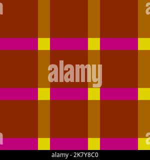 Plaid vector pattern, handkerchief style, warm colors, seamless Stock Vector