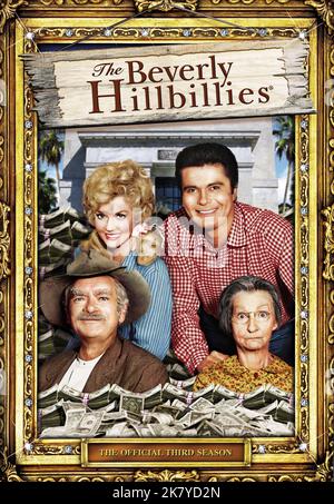Buddy Ebsen, Donna Douglas, Max Baer Jr. & Irene Ryan Poster Television: The Beverly Hillbillies (TV-Serie) Characters: Jed Clampett, Elly May Clampett, Jethro Bodine, Daisy Moses  Usa 1962-1971, 26 September 1962   **WARNING** This Photograph is for editorial use only and is the copyright of CBS and/or the Photographer assigned by the Film or Production Company and can only be reproduced by publications in conjunction with the promotion of the above Film. A Mandatory Credit To CBS is required. The Photographer should also be credited when known. No commercial use can be granted without writte