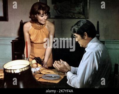 Anne Heywood & Gregory Peck Film: The Most Dangerous Man In The World; The Chairman (1969) Characters: Kay Hanna & John Hathaway  Director: J. Lee Thompson 25 June 1969   **WARNING** This Photograph is for editorial use only and is the copyright of 20 CENTURY FOX and/or the Photographer assigned by the Film or Production Company and can only be reproduced by publications in conjunction with the promotion of the above Film. A Mandatory Credit To 20 CENTURY FOX is required. The Photographer should also be credited when known. No commercial use can be granted without written authority from the Fi Stock Photo