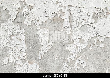 Cement white wall texture with cracks. Cracked stone background Stock Photo