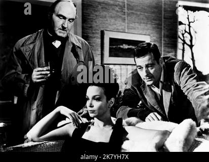 Maurice Denham, Lelia Goldoni & Robert Webber Film: Hysteria (1963) Characters: Hemmings,Denise James & Chris Smith  Director: Freddie Francis 01 April 1965   **WARNING** This Photograph is for editorial use only and is the copyright of HAMMER and/or the Photographer assigned by the Film or Production Company and can only be reproduced by publications in conjunction with the promotion of the above Film. A Mandatory Credit To HAMMER is required. The Photographer should also be credited when known. No commercial use can be granted without written authority from the Film Company. Stock Photo