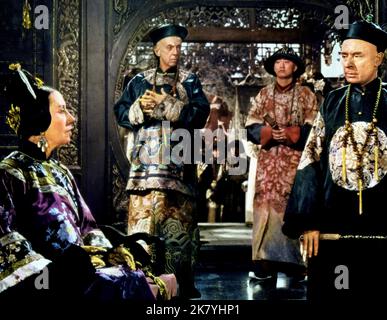 Flora Robson, Robert Helpmann & Leo Genn Film: 55 Days At Peking (USA 1963) Characters: Dowager Empress Tzu-Hsi,Prince Tuan & Gen. Jung-Lu  Director: Nicholas Ray 06 May 1963   **WARNING** This Photograph is for editorial use only and is the copyright of ALLIED ARTISTS and/or the Photographer assigned by the Film or Production Company and can only be reproduced by publications in conjunction with the promotion of the above Film. A Mandatory Credit To ALLIED ARTISTS is required. The Photographer should also be credited when known. No commercial use can be granted without written authority from Stock Photo