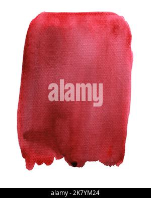 abstract red watercolor hand painted background, with copy space  Stock Photo