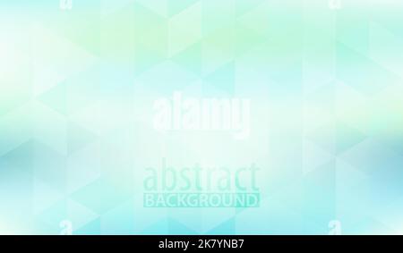 Minimal abstract pale turquoise background with translucent triangles. Subtle geometric vector graphic pattern with light colors gradient Stock Vector