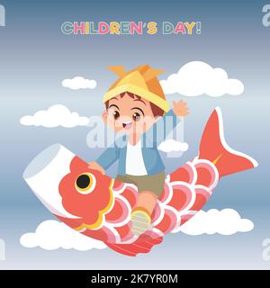 flat childrens day vector design illustration Stock Vector