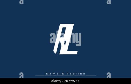 Alphabet letters Initials Monogram logo RL , LR Stock Vector