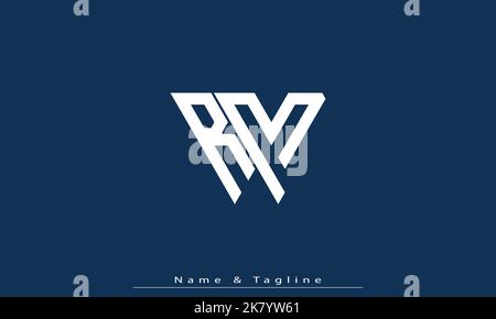 Alphabet letters Initials Monogram logo RM , MR Stock Vector
