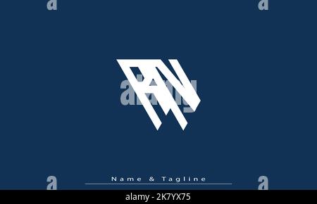 Alphabet letters Initials Monogram logo RN , NR Stock Vector