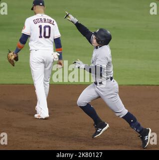 Houston Astros' Alex Bregman runs up the first base line against the Miami  Marlins during the fourth inning of a baseball game Saturday, June 11,  2022, in Houston. (AP Photo/David J. Phillip