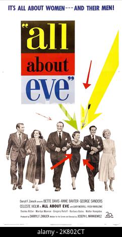 Gary Merrill, Bette Davis Poster, George Sanders, Anne Baxter, Hugh Marlowe & Celeste Holm Poster Film: All About Eve (USA 1950)   Director: Joseph L. Mankiewicz 13 October 1950   **WARNING** This Photograph is for editorial use only and is the copyright of 20TH CENTURY FOX and/or the Photographer assigned by the Film or Production Company and can only be reproduced by publications in conjunction with the promotion of the above Film. A Mandatory Credit To 20TH CENTURY FOX is required. The Photographer should also be credited when known. No commercial use can be granted without written authorit Stock Photo