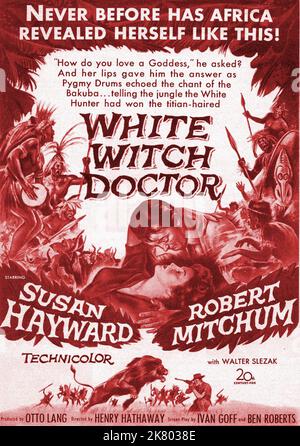 Film Poster Film: White Witch Doctor (1950)   Director: Henry Hathaway 01 July 1953   **WARNING** This Photograph is for editorial use only and is the copyright of 20 CENTURY FOX and/or the Photographer assigned by the Film or Production Company and can only be reproduced by publications in conjunction with the promotion of the above Film. A Mandatory Credit To 20 CENTURY FOX is required. The Photographer should also be credited when known. No commercial use can be granted without written authority from the Film Company. Stock Photo