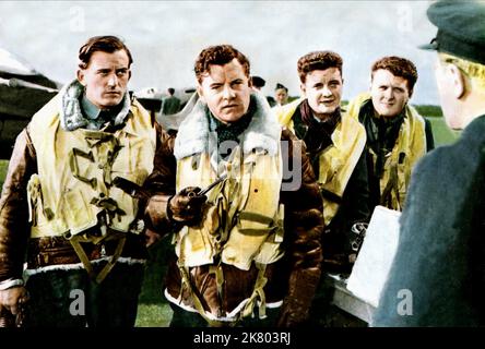 Scene With Kenneth More Film: Reach For The Sky (1956) Characters: WITH Douglas Bader  Director: Lewis Gilbert 15 October 1956   **WARNING** This Photograph is for editorial use only and is the copyright of RANK and/or the Photographer assigned by the Film or Production Company and can only be reproduced by publications in conjunction with the promotion of the above Film. A Mandatory Credit To RANK is required. The Photographer should also be credited when known. No commercial use can be granted without written authority from the Film Company. Stock Photo