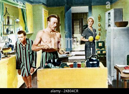 Tom Ewell, Les Tremayne & Sheree North Film: The Lieutenant Wore Skirts (1951) Characters: Gregory Whitcomb,Henry 'Hank' Gaxton & Katy Whitcomb  Director: Frank Tashlin 11 January 1956   **WARNING** This Photograph is for editorial use only and is the copyright of 20TH CENTURY FOX and/or the Photographer assigned by the Film or Production Company and can only be reproduced by publications in conjunction with the promotion of the above Film. A Mandatory Credit To 20TH CENTURY FOX is required. The Photographer should also be credited when known. No commercial use can be granted without written a Stock Photo