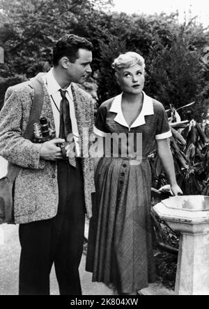 Jack Lemmon & Judy Holliday Film: It Should Happen To You (1956) Characters: Pete Sheppard & Gladys Glover  Director: George Cukor 15 January 1954   **WARNING** This Photograph is for editorial use only and is the copyright of COLUMBIA and/or the Photographer assigned by the Film or Production Company and can only be reproduced by publications in conjunction with the promotion of the above Film. A Mandatory Credit To COLUMBIA is required. The Photographer should also be credited when known. No commercial use can be granted without written authority from the Film Company. Stock Photo