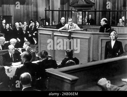 TYRONE POWER, MARLENE DIETRICH, WITNESS FOR THE PROSECUTION, 1957 Stock ...