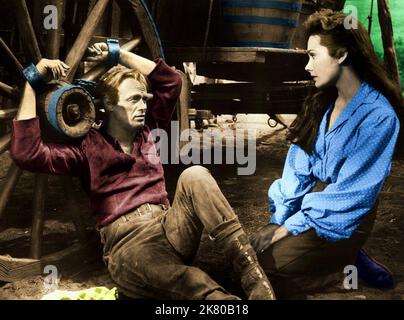 Richard Widmark & Felicia Farr Film: The Last Wagon (1953) Characters: Comanche Todd & Jenny  Director: Delmer Daves 21 September 1956   **WARNING** This Photograph is for editorial use only and is the copyright of 20TH and/or the Photographer assigned by the Film or Production Company and can only be reproduced by publications in conjunction with the promotion of the above Film. A Mandatory Credit To 20TH is required. The Photographer should also be credited when known. No commercial use can be granted without written authority from the Film Company. Stock Photo