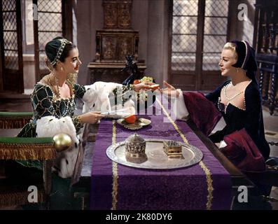 Marisa Pavan & Lana Turner Film: Diane (USA 1956) Characters: Catherine de Medici, Diane de Poitiers - Countess de Breze  Director: David Miller 12 January 1956   **WARNING** This Photograph is for editorial use only and is the copyright of MGM and/or the Photographer assigned by the Film or Production Company and can only be reproduced by publications in conjunction with the promotion of the above Film. A Mandatory Credit To MGM is required. The Photographer should also be credited when known. No commercial use can be granted without written authority from the Film Company. Stock Photo