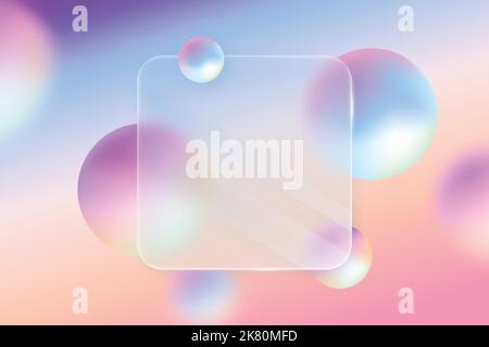realistic glassmorphism background vector design illustration Stock ...