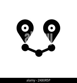 Car Gps Map Mark Icon Vector Outline Illustration Stock Vector Image ...