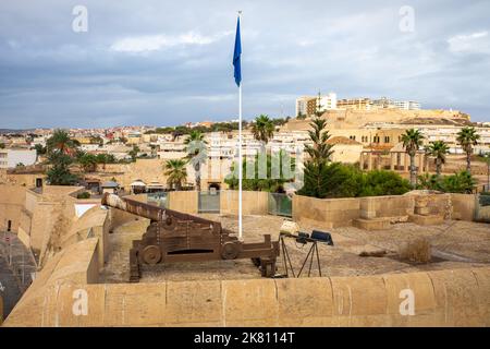 Melilla Traditional Architecture in a Spanish Enclave in Africa. Melilla Shares a Border with Morocco. Spain. Africa. Stock Photo