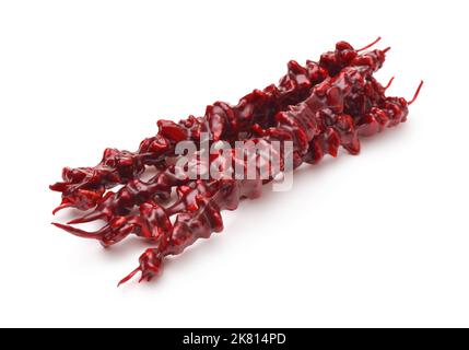 Group of traditional homemade georgian sweets churchkhela isolated on white Stock Photo