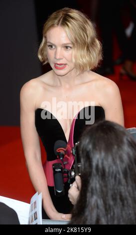 Photo Must Be Credited ©Alpha Press 078237 14/10/2022 Carey Mulligan She Said Premiere During the 66th BFI British Film Institute London Film Festival In London Stock Photo
