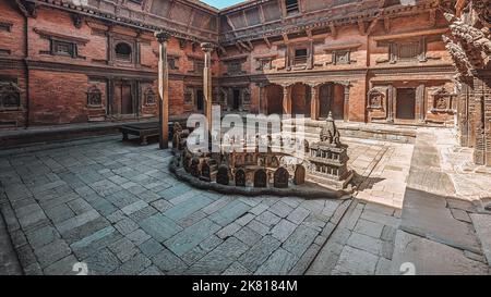 Royal Bath at Patan Museum at Patan Durbar Square Stock Photo