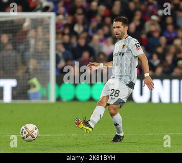 London ENGLAND - October 18: Wolverhampton Wanderers' Joao Moutinho during English Premier League soccer match between Crystal Palace against Wolverha Stock Photo