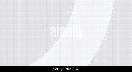 Bathroom tile cleaning, clean wash on dirty ceramic surface, shiny fresh floor with sparkles, before and after concept. Stock Vector