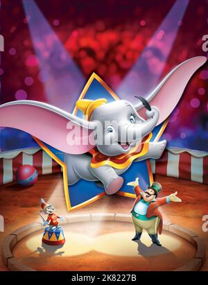 Timothy Mouse, Dumbo & The Ringmaster Film: Dumbo (USA 1941)   Director: Ben Sharpsteen 23 October 1941   **WARNING** This Photograph is for editorial use only and is the copyright of WALT DISNEY and/or the Photographer assigned by the Film or Production Company and can only be reproduced by publications in conjunction with the promotion of the above Film. A Mandatory Credit To WALT DISNEY is required. The Photographer should also be credited when known. No commercial use can be granted without written authority from the Film Company. Stock Photo