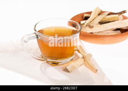 Quassia Amara - Beverage Stems Of Quassia Medicinal plant; On White Background Stock Photo