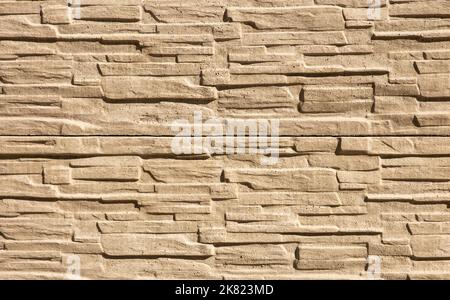 Wall made of modern ledge stone Stock Photo