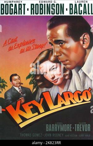 KEY LARGO 1948 Warner Bros. film with Lauren Bacall, Humphrey Bogart ...