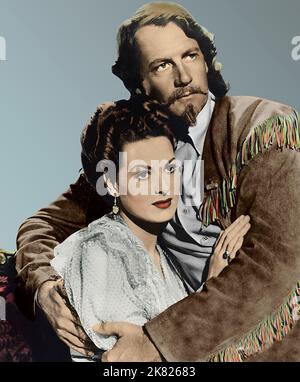 Maureen O'Hara & Joel Mccrea Film: Buffalo Bill (USA 1944) Characters: & William Frederick 'Buffalo Bill' Cody  Director: William A. Wellman 01 April 1944   **WARNING** This Photograph is for editorial use only and is the copyright of 20TH CENTURY FOX and/or the Photographer assigned by the Film or Production Company and can only be reproduced by publications in conjunction with the promotion of the above Film. A Mandatory Credit To 20TH CENTURY FOX is required. The Photographer should also be credited when known. No commercial use can be granted without written authority from the Film Company Stock Photo