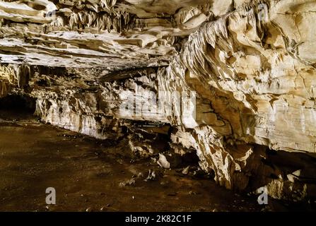 Cascade cave in Carter Caves State Park in Kentucky Stock Photo