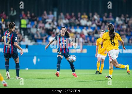 Nuria Rabano of FC Barcelona during the UEFA Womenâ&#x80;&#x99;s Champions League, Group D football match between FC Barcelona and SL Benfica on October 19, 2022 at Johan Cruyff Stadium in Barcelona, Spain - Photo: Marc Graupera Aloma/DPPI/LiveMedia Stock Photo