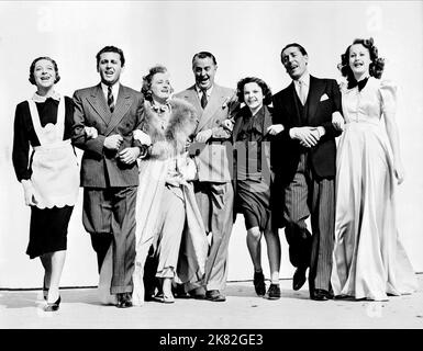 Fanny Brice, Allan Jones, Reginald Owen, Judy Garland & Reginald Owen Film: Everybody Sing (USA 1938) Characters: Olga Chekaloff, Richard 'Ricky' Saboni, Hillary Bellaire, Judy Bellaire, Hillary Bellaire  Director: Edwin L. Marin 04 February 1938   **WARNING** This Photograph is for editorial use only and is the copyright of MGM and/or the Photographer assigned by the Film or Production Company and can only be reproduced by publications in conjunction with the promotion of the above Film. A Mandatory Credit To MGM is required. The Photographer should also be credited when known. No commercial Stock Photo