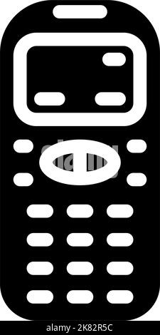mobile phone retro gadget glyph icon vector illustration Stock Vector ...